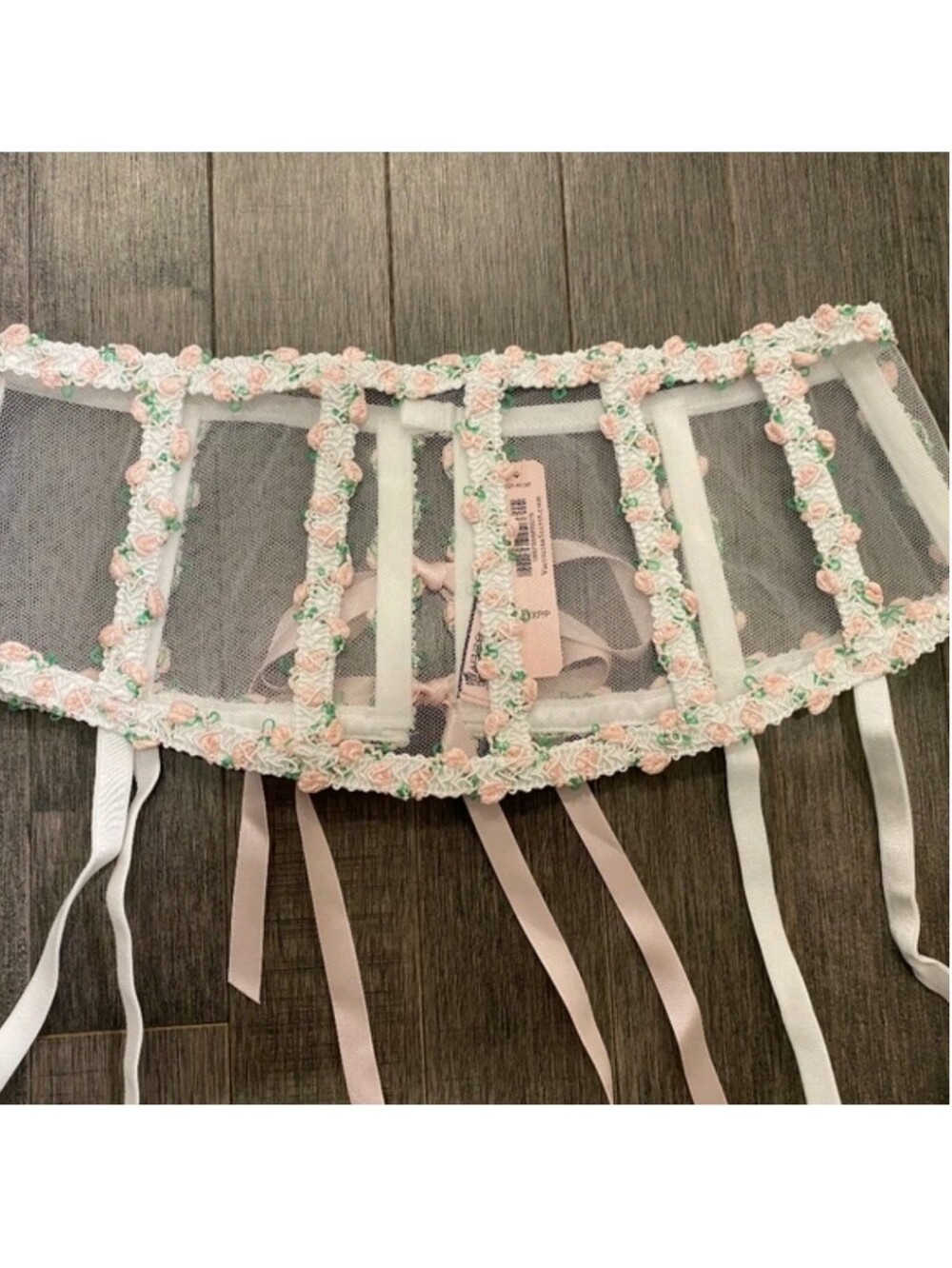 Victoria's secret dream Angel's secret garden garter belt XSMALL SMALL